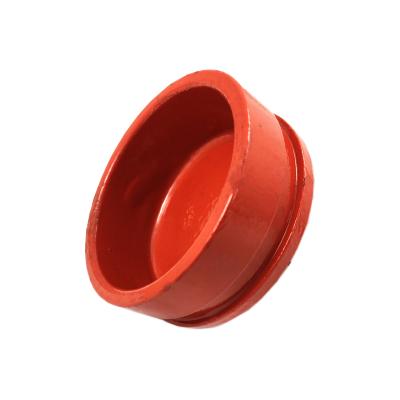 China Steam Iron Cap Malleable Pipe Fitting For Fire Fighting Equipment Grooved Coupling for sale