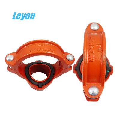 China Join Lines Good Quality Pipe Fittings Malleable Iron Pipe Fire Fighting Equipment Flange Mechanical Pipe Tee Grooved Coupling for sale