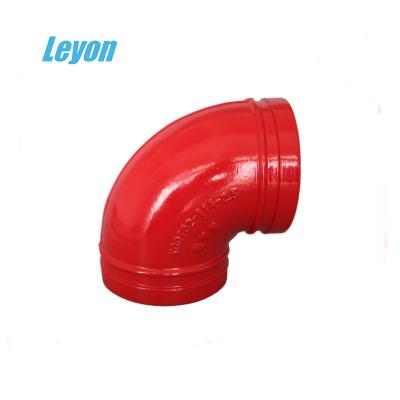 China Malleable Steam Iron Pipe Fitting Supply Grooved Elbow Fire Protection for sale