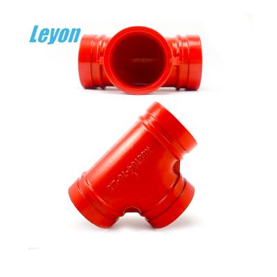 China Steam Quality Assurance System Grooved Equal Tee Fittings Grooved Mechanical Tee for sale