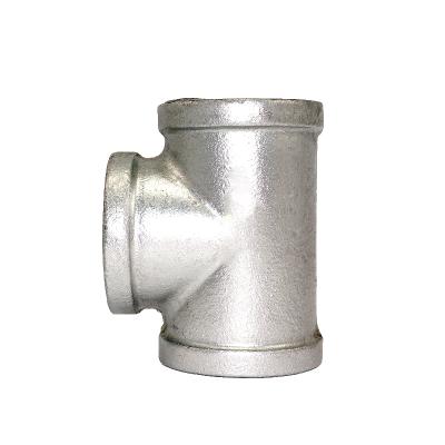 China Steam gi pipe supplier 130 tee GI malleable iron pipe fittings for communication pipes for sale