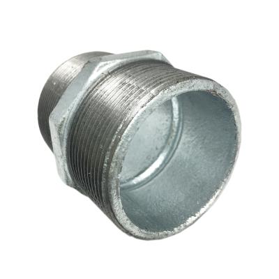 China Oil Cast Malleable Iron Pipe Fittings Hot Dip Galvanized NPT Male Thread Nipples for sale