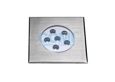 China 6 * 2W symmetrisches Licht des Quadrat-LED Inground mit externem Fern-LED Fahrer IP67 zu verkaufen