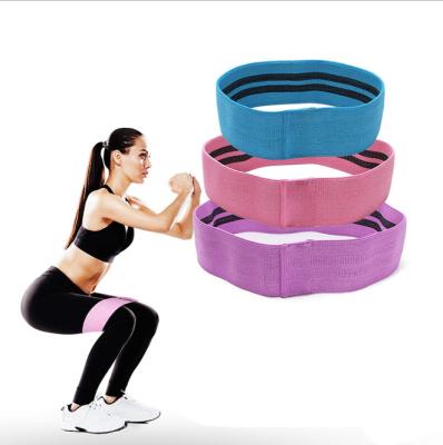 China Elastic Band Gym Factory Price OEM Durable Booty Bands Set of 3 Exercise Stretch Hip Circle Booty Band Gym Fitness Fabric Resistance Bands for sale