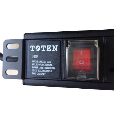 Cina TOTEN PDU socket cabinet 8-bit 16A industrial standard power 3m wire with aluminum alloy plug-in board in vendita