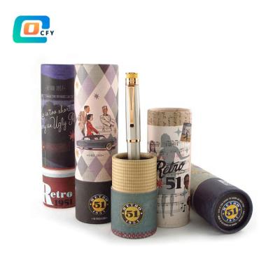 China Characteristic Handmade Recycled Materials And Cardboard Paper Type Gift Paper Tubes For Pen for sale