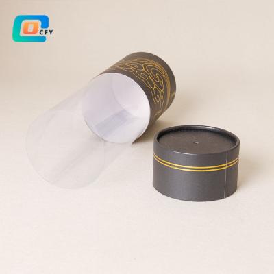 China Biodegradable Custom Logo Print Transparent Paper Packaging Tubes With Cap Tube Cylinder for sale