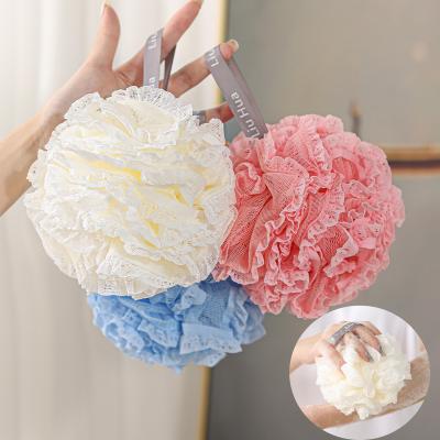 China All Natural Lace Sponge Body Back Shower Ball Bath Loofah Deep Cleansing Exfoliating Cleansing Breath for sale