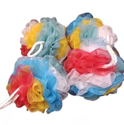 China All Natural Loofah Sponge Rainbow Flower Bath Body Shower Soft Colorful Breathable Bath Sponge for sale