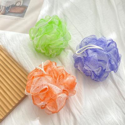 China EXFOLIATE Custom Colorful Wholesale Bath Loofah Soft Body Exfoliating Shower Balls Bath Sponge for sale