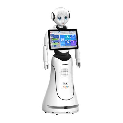 China Intelligent Hotels Humanoid Reception Greeting Guide Service Robot For Airport Hospital for sale