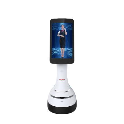 China food & Beverage Shops Multifunction Reception Service Robot With Bigger Screen Advertising Greeting And Guiding Customer for sale