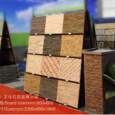 China High Quality Eco - Friendly / Durable Double Side Cultured Stone Display Rack for sale