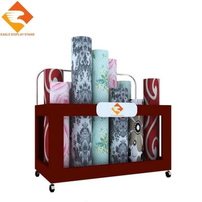 China Showroom Carpet Cover Rack Sample Rolling Display Rack , Display For Rolling Carpet for sale