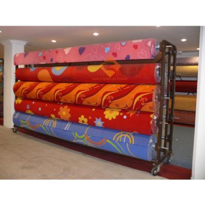 China 2021 China Exhibition Hall Factory Carpet Showroom Carpet Cover Rolling Display Stand for sale