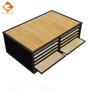 China Wholesale Wooden Drawer Ceramic Tiles Flooring Display Rack for sale