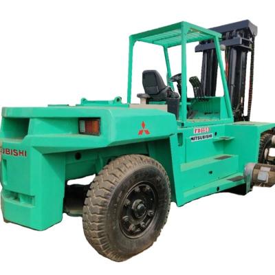 China Low Fuel Consumption Used Forklift Lifting Tool Retractable Pallet Lifting Used Mitsubishi Diesel Forklift 15ton Forklifts for sale