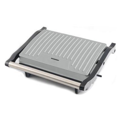 China Can 180 Degree Flat Open Factory Sale Directly Die Casting 1200W Aluminum Contact Grill Commercial Electric Grill for sale