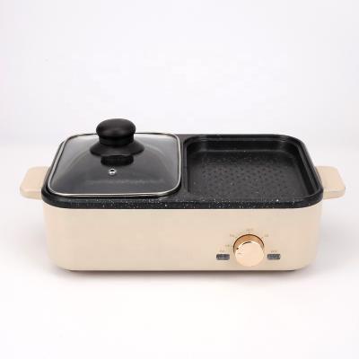 China Household Mode Non-Stick Electric Griddle Flat Dish 2 in 1 Portable Electric Grill Grill Suitable for 2-3 People for sale