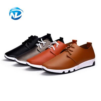 China Good Quality Cheap Price Lace-up PU Shoes Soft Casual Shoes For Men for sale