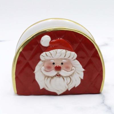 China Minimalist Ceramic Home Living Room Napkin Holder Paper Decal Napkin Holder Series Christmas Ceramic Table Ornaments for sale