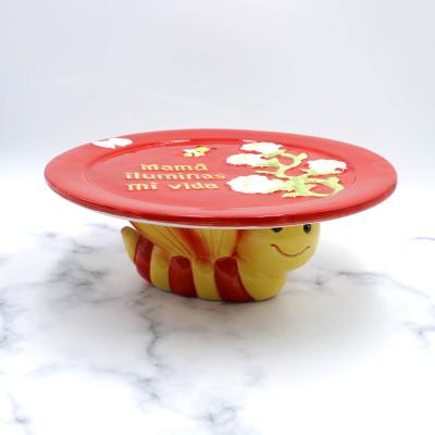 China Traditional Factory Supply Personalized Cake Dessert Ceramic Stand For Mother's Day Gift for sale