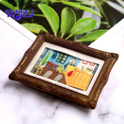 China Form EW00097 China Factory Supply Directly Van Gogh Photo Frame Decorative Magnet For Gift 3d Fridge Magnet for sale