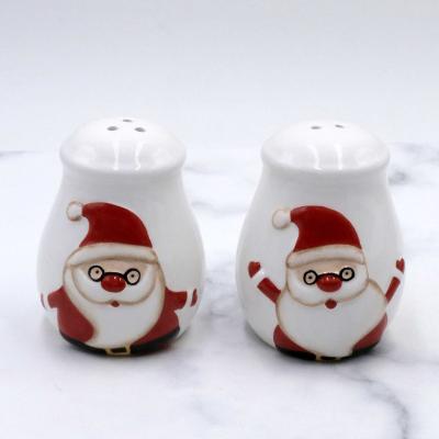 China Sustainable Necessary Utensils 3oz Small Ceramic Salt And Pepper Spice Shaker With Ceramic Bottles for sale