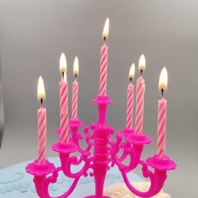 China Flameless Multi Color Chandelier Birthday Cake Decoration With 9 Pcs Candles for sale