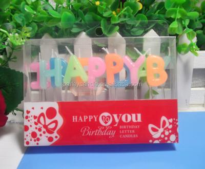 China Non-Smoking and Wholesale HAPPY BIRTHDAY/Party Shape Cake Drip Candle/Birthday Decorative Candle for sale