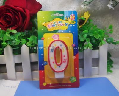 China Non-Toxic Candle Factory Hot Sale Number Shape Foamed Wax Cake Candles For Birthday Decoration for sale