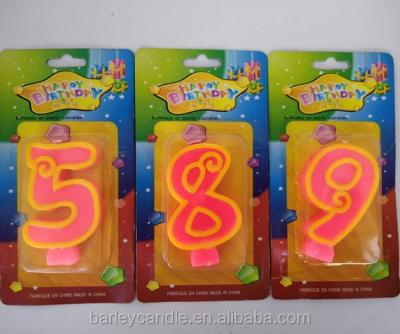 China China Factory Wholesale Colored Number No Smoking And No Drip Shaped Birthday Candles For Cake Topper for sale