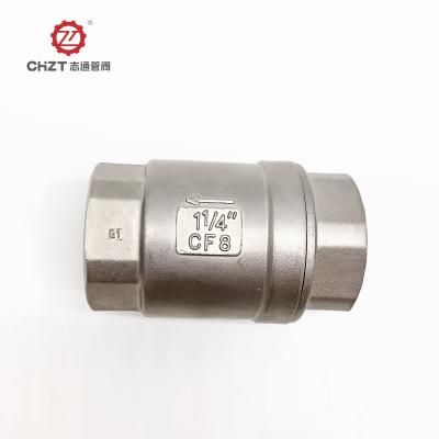 China One Way General Valve Thread Check Valve 1 1/4in 1000 WHEEL Spring Non Return Vertical Valves for sale