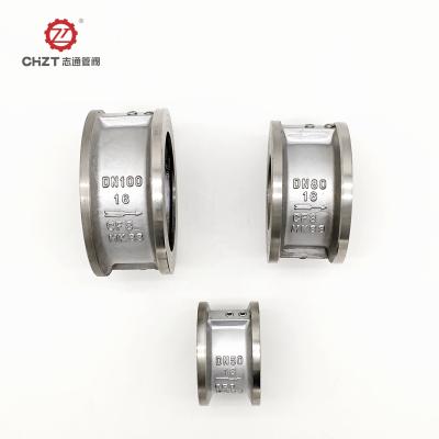 China 1/4in 1in 2in General High Pressure Check Valve Water Spring Plate One Way Double Non Return Valve for sale