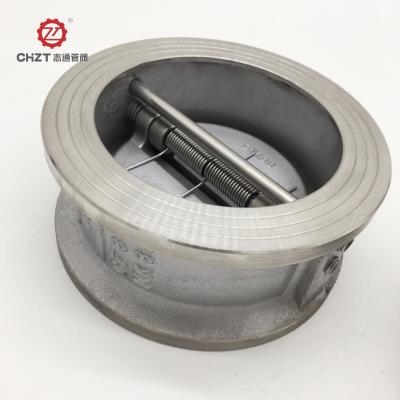 China Wafer type double plates wafer type check valve pn16 dn50 spring stainless steel general valve for sale