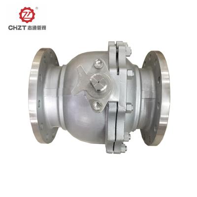 China DIN PN16 dn32 stainless steel flange general ball valve for sale