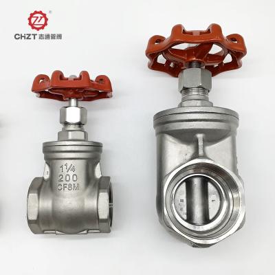 China 1 1/4in NPT Gate Valve Stainless Steel Valve dn32 pn16 General Industrial Female Threaded Gate Valves Valley for sale