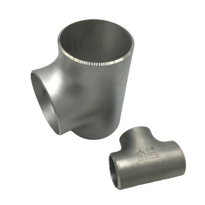 China 304 ANSI b16.9 SMLS pipe fittings tee butt welding equal TEE 1/4 inch rollingsand to 40 inch for sale