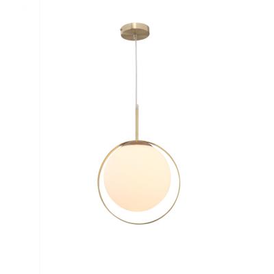 China Hot Sale Modern Design Shade Light Hotel Modern Chandelier LED Glass White Ball Pendant Light for sale