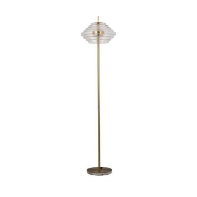 China Modern Metal Floor Lamp Shade Classic Modern Glass Maker Lamp Decor Smoky Standing Lighting for sale