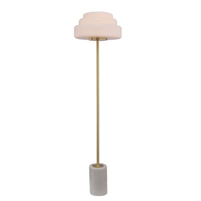 China Best price marble base high quality floor lamp shade glass floor lamp for sale