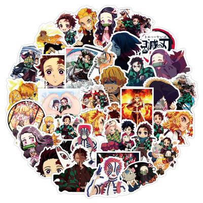 China Decorative Custom Order Sticker OEM Cartoon Anime Demon Slayer Japanese Stickers Kids Gifts for sale