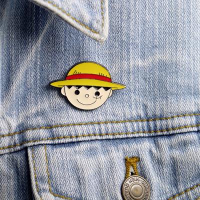 China Hot selling anime naturo cartoon fashion metal japanese korean one piece pins for sale