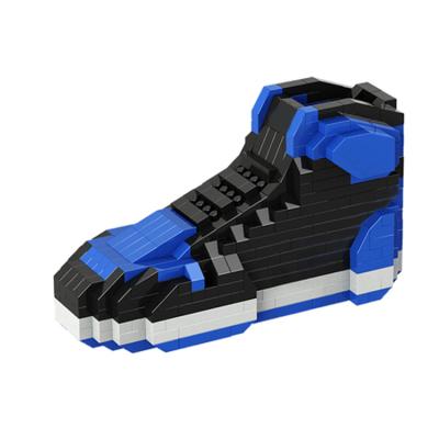 China Mini Building Toy Sneaker Head Shoes Building Blocks for sale