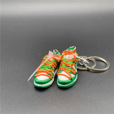 China Freeshipping moq dropshipping 1 pair 3D plastic sneaker dip key chain for dip Sb for sale