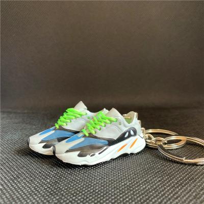 China Wholesale 3D plastic Yeezy aj plastic 350 v2 dip shoes sneaker key chain with mini box for sale