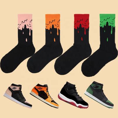 China 1 Custom Logo Decoration Basketball Shoes Antibacterial Cheap Breathable Free Shipping aj Long Running Socks for sale