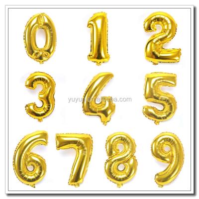 China Advertising Toy Factory Price Digital Foil Balloon Number Shaped Helium Balloons for sale