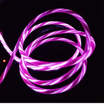 China New LED Fast Charging Line Tending Light Magnetic Charging Line Fast Charging Cable Micro USB Cable Charger Data Cable Mobile Phone Cable Cord for sale