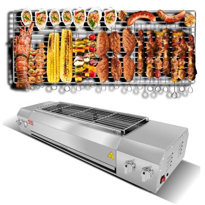 China Factory Wholesale Tabletop Ceramic Grill Barbecue Gas Skewers Smokeless Oven Easily Assembled for sale